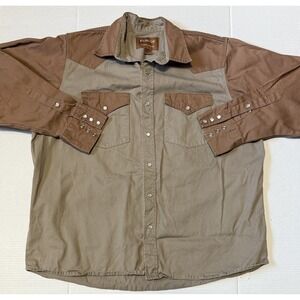 FORGE Work Wear - Men's Heavy Canvas Pearl Snap Long Sleeve Shirt - X-Large - XL